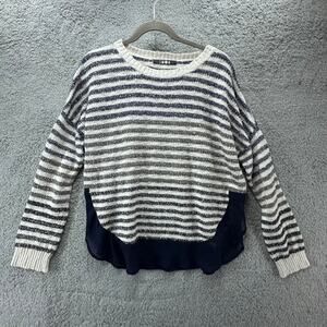 Coin 1804 Women's Plus Size 3X Knit Sweater Long Sleeves‎ Sheer Accents